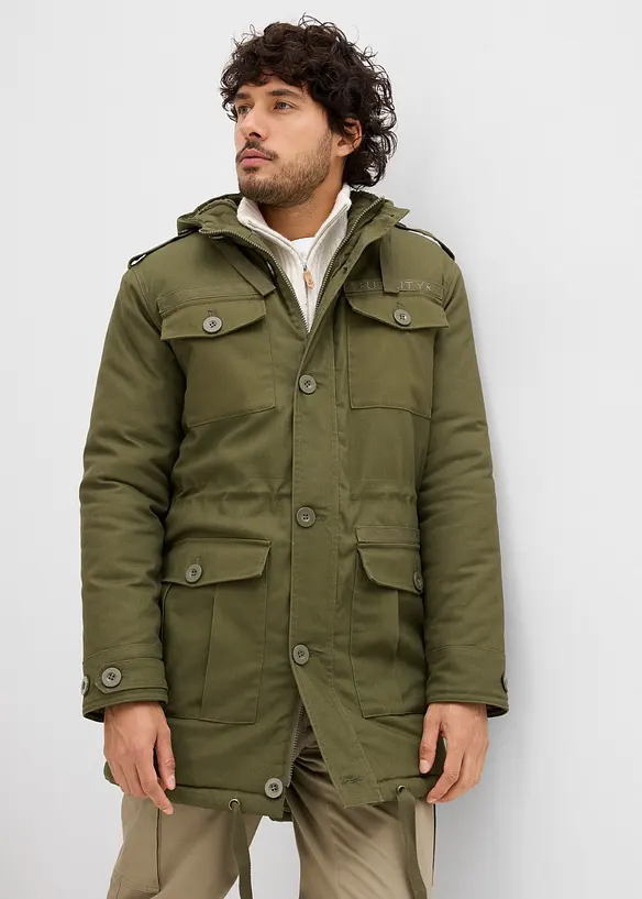 Winter Field-parkas med mykt fleecefôr, bonprix