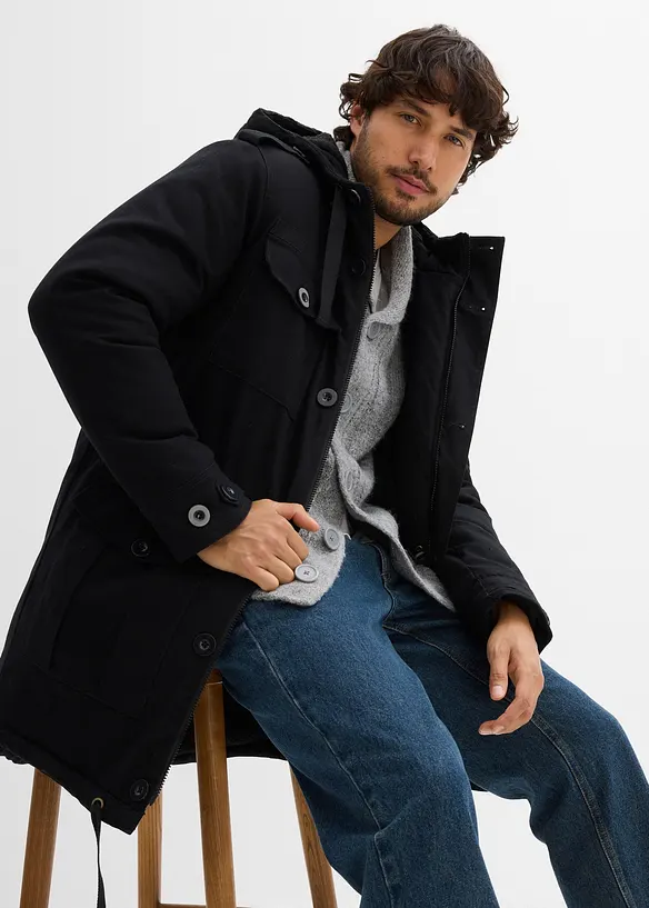 Field parkas med pilefôr, bonprix