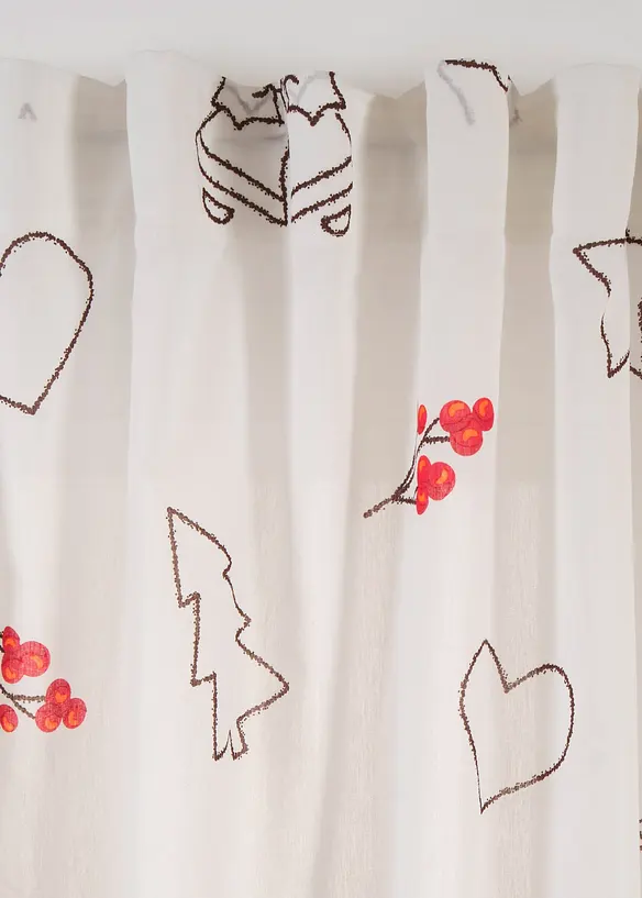 Gardin med julemønster (1-pack), bonprix