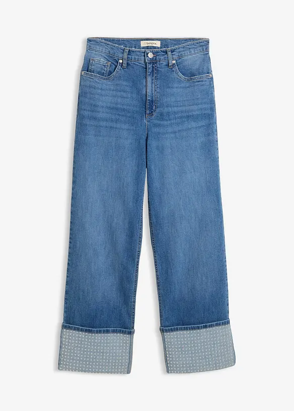 Straight-jeans High Waist med turn up, bonprix
