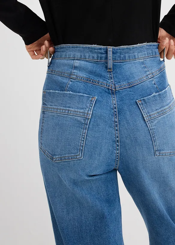 Straight-jeans High Waist med turn up, bonprix