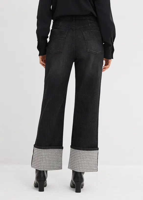 Straight-jeans High Waist med turn up, bonprix