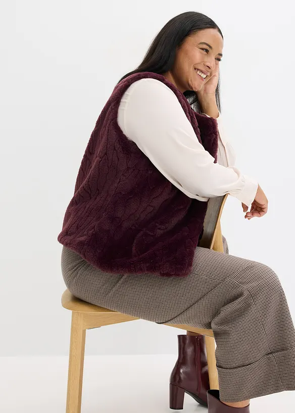 Vest i fuskepels, bonprix
