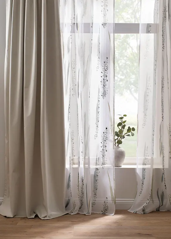 Termo-mørkleggingsgardin med fløyelsaktig overflate (1-pack), bonprix