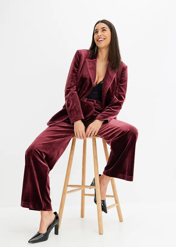 Blazer i myk fløyel, bonprix