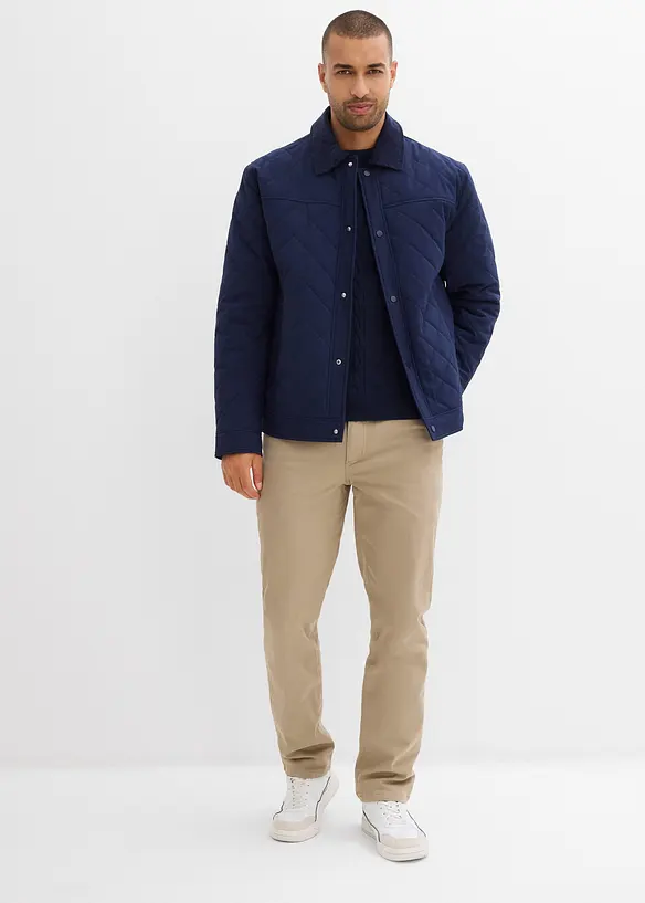 Regular Fit-bukse i varmende materiale med mykt flanellfôr og stretch, Straight, bonprix