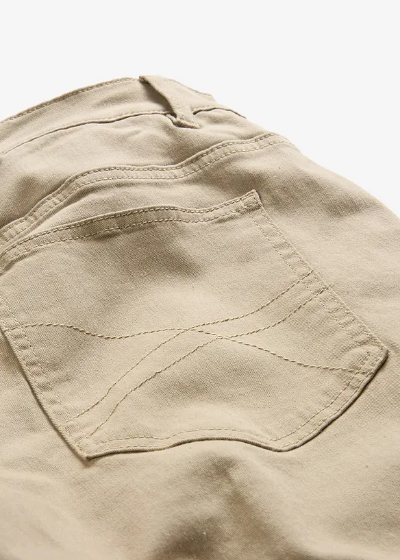 Regular Fit-bukse i varmende materiale med mykt flanellfôr og stretch, Straight, bonprix