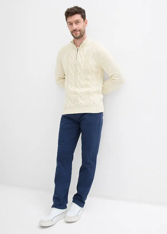 Regular Fit-bukse i varmende materiale med stretch, Straight, bonprix