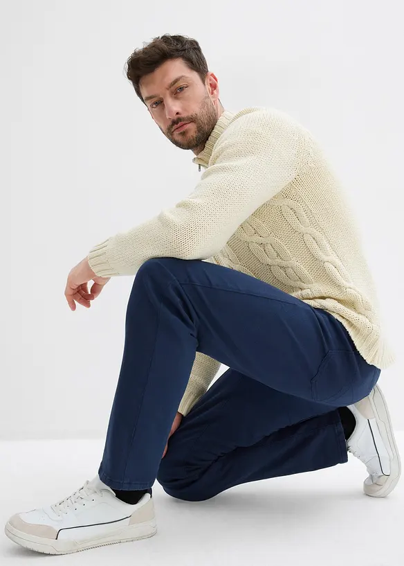 Regular Fit-bukse i varmende materiale med stretch, Straight, bonprix