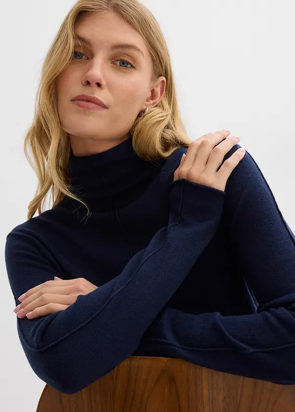 Pologenser i bomull med myk kasjmir, bonprix