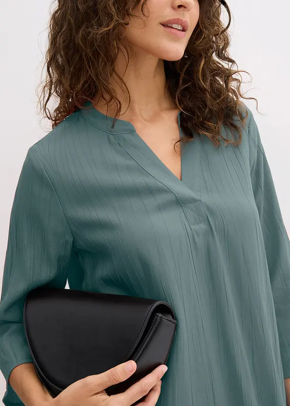 Tunikakjole i lett viskosemiks med struktureffekt, bonprix