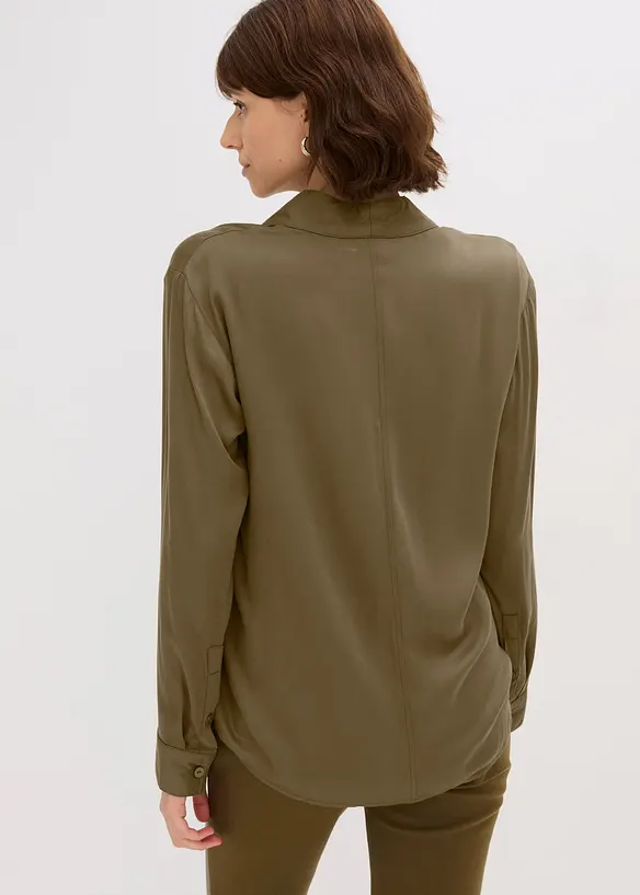 Bluse i lett sateng, bonprix