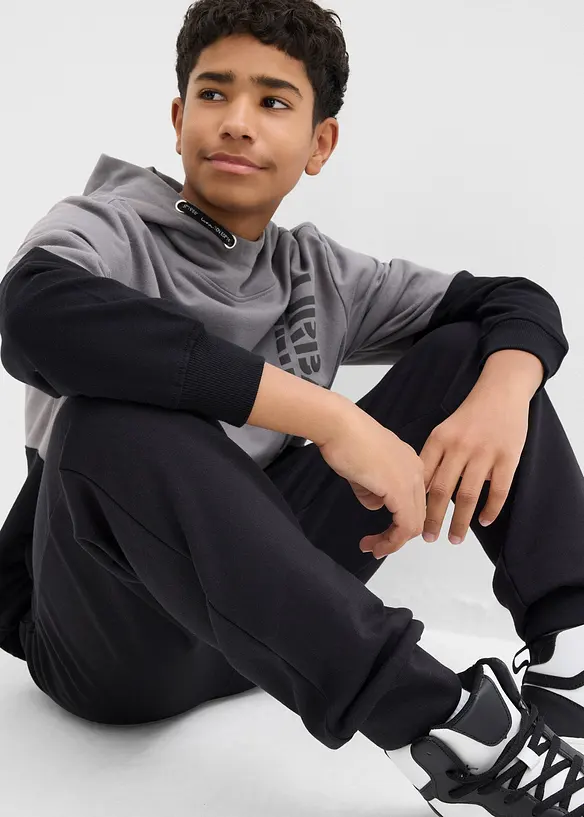 Joggebukse i myk bomullsmiks (2-pack), bonprix