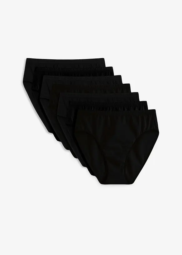 Truse med høy midje og økologisk bomull (7-pack), bonprix