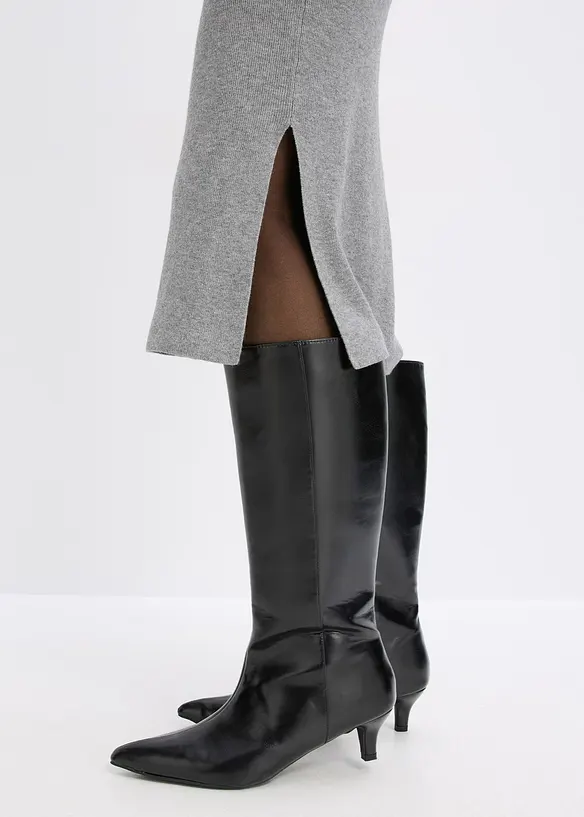 Strikkekjole av lett viskosemiks, bonprix