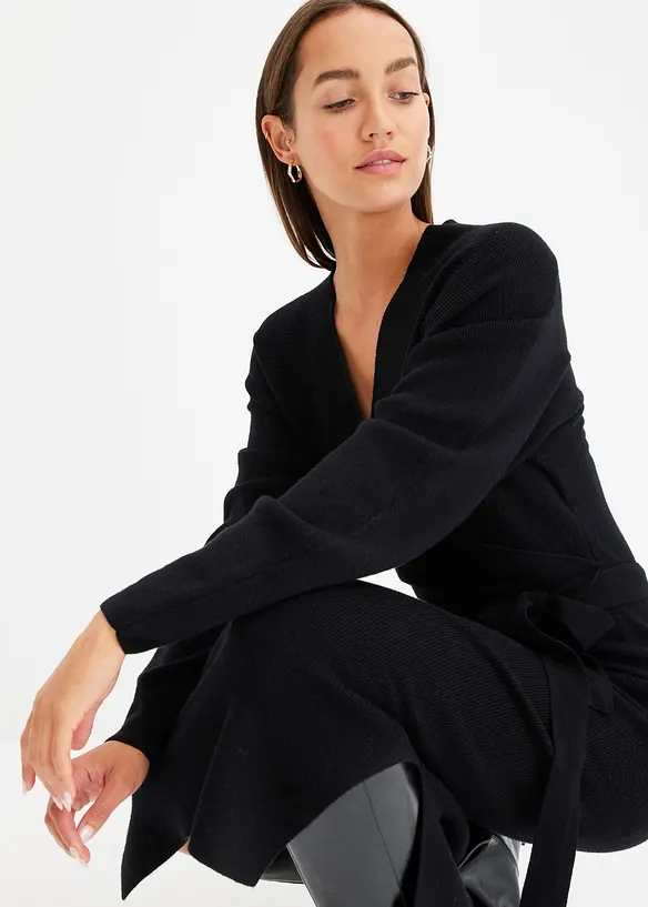 Strikkekjole av lett viskosemiks, bonprix