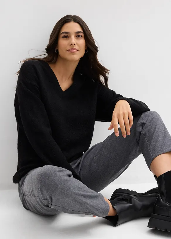 Oversized strikkegenser, bonprix