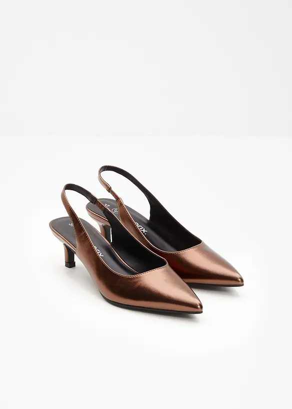 Slingbacks med kitten heels, bonprix