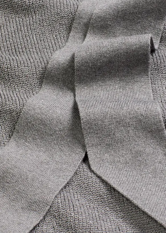 Strikkekjole i myk viskosemiks med sløyfe, bonprix