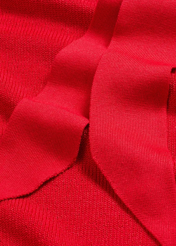 Strikkekjole i myk viskosemiks med sløyfe, bonprix