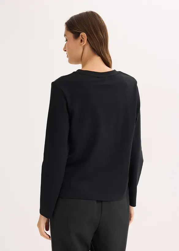 Langermet topp i 100% økologisk bomull, bonprix