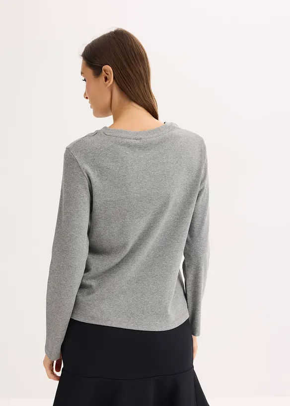 Langermet topp i 100% &oslash;kologisk bomull, bonprix