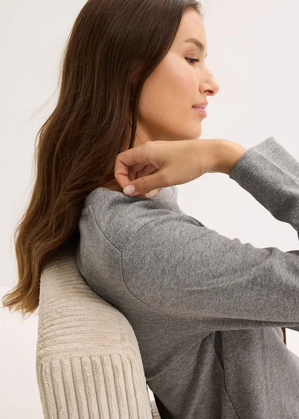 Langermet topp i 100% &oslash;kologisk bomull, bonprix