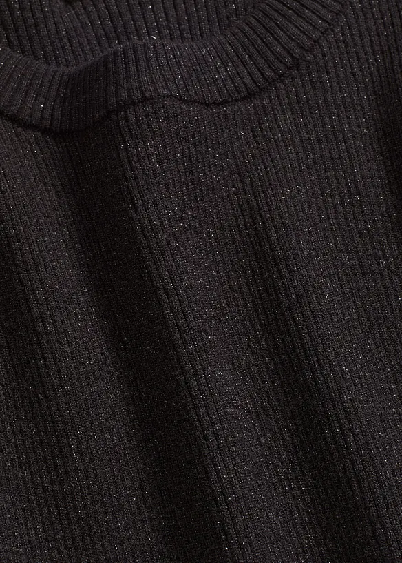 Finstrikket genser i myk viskosemiks, bonprix