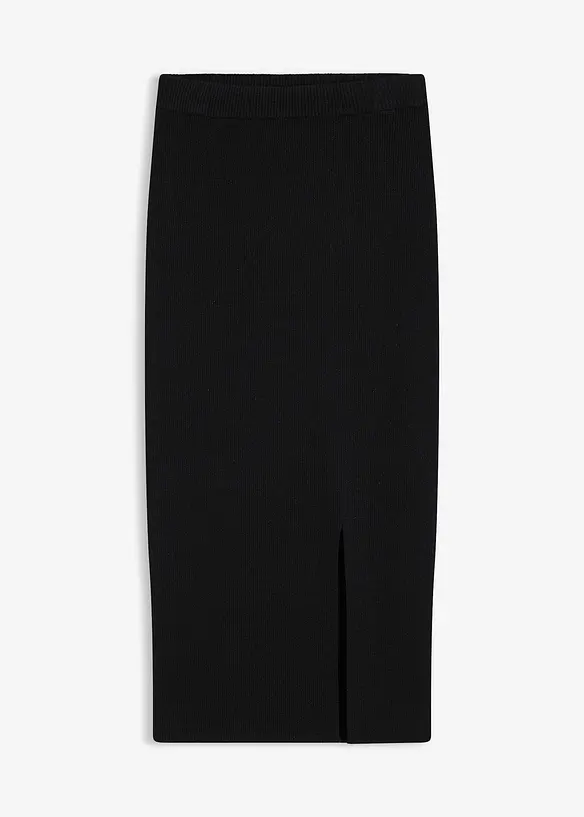 Finstrikket skjørt av myk viskosemiks, bonprix