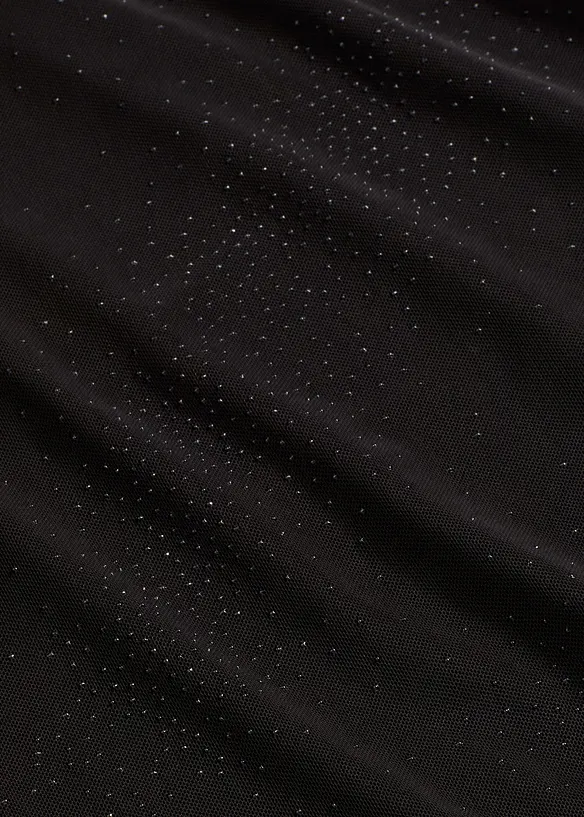 Langermet topp med fin mesh, bonprix