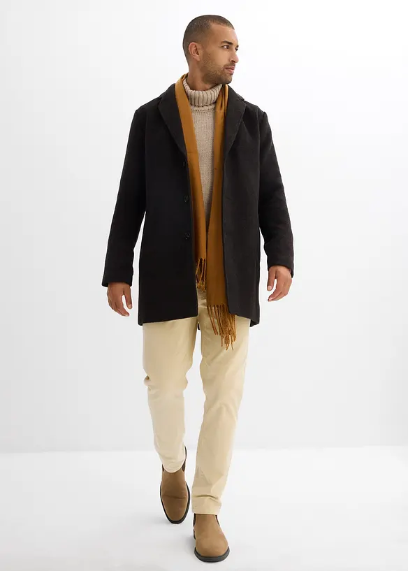 Kort kåpe med ullandel, bonprix