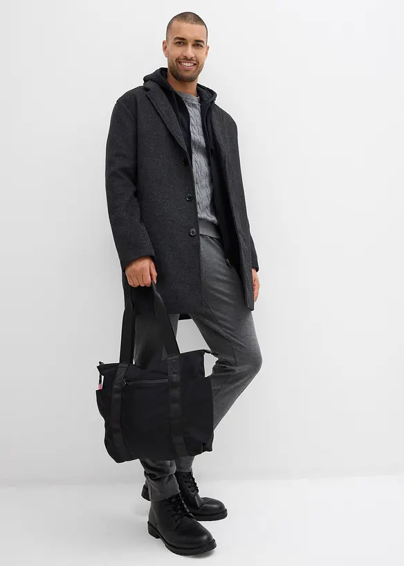 Kort kåpe med ullandel, bonprix