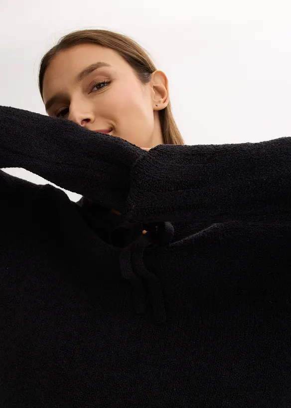 Grovstrikket genser med knyting, bonprix