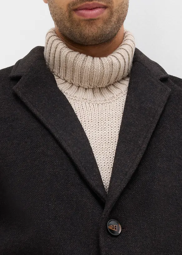 Kort kåpe med ullandel, bonprix