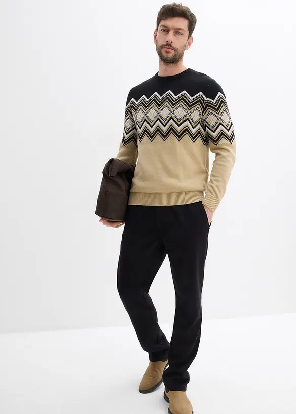 Genser med tradisjonelt mønster, bonprix