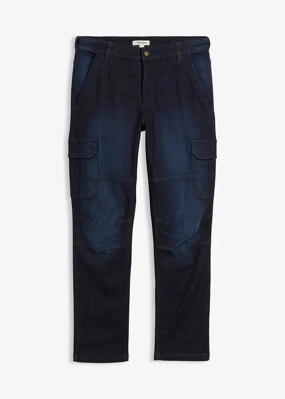 Termo Regular Fit cargo-jeans med komfortlinning og flanellfôr, Straight, bonprix