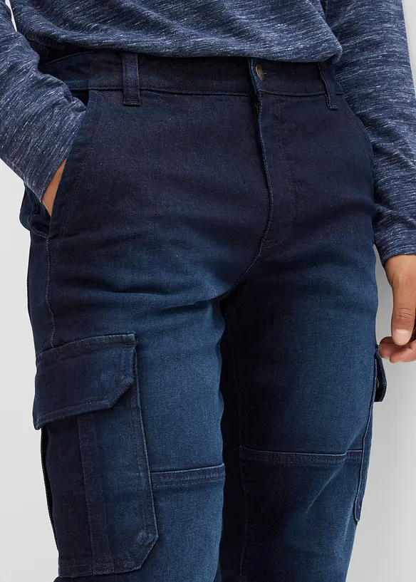 Termo Regular Fit cargo-jeans med komfortlinning og flanellfôr, Straight, bonprix
