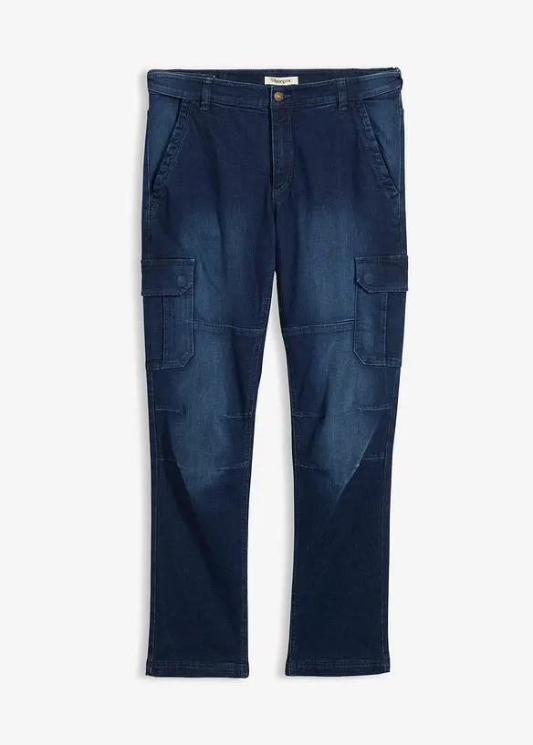 Termo Regular Fit cargo-jeans med komfortlinning og flanellfôr, Straight, bonprix