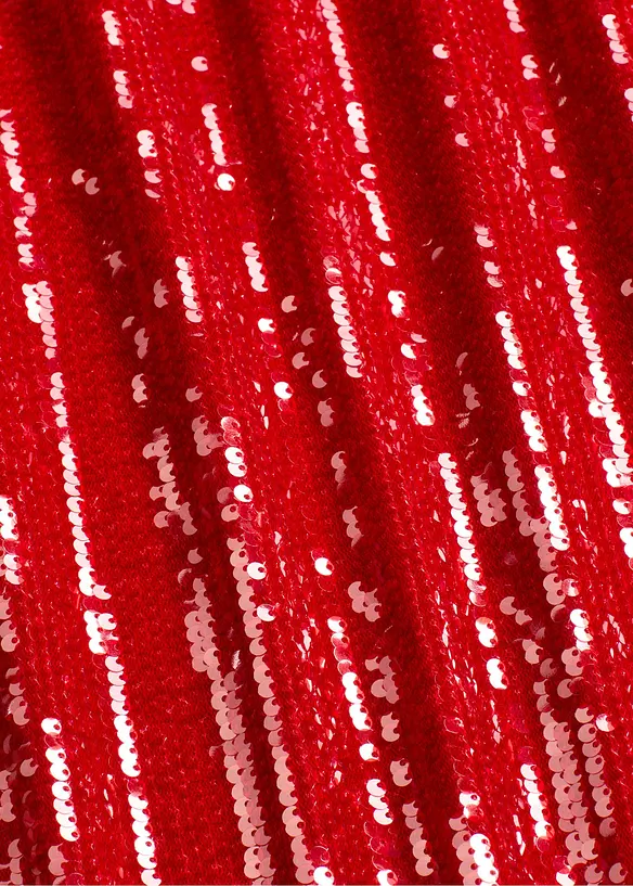 Paljettbrodert midiskjørt, bonprix