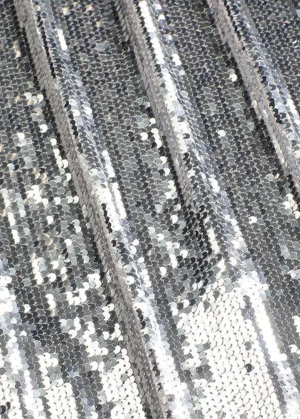 Paljettbrodert midiskjørt, bonprix