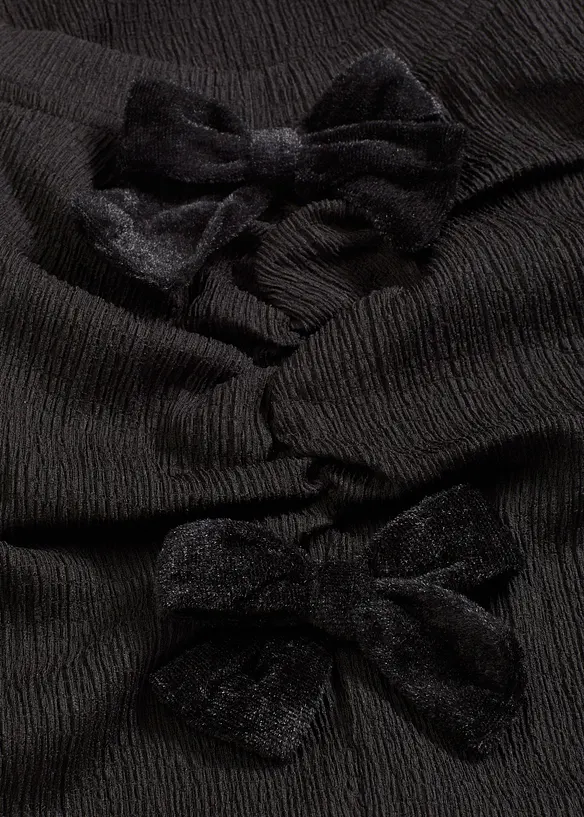 Langermet topp i strukturert krepp, bonprix