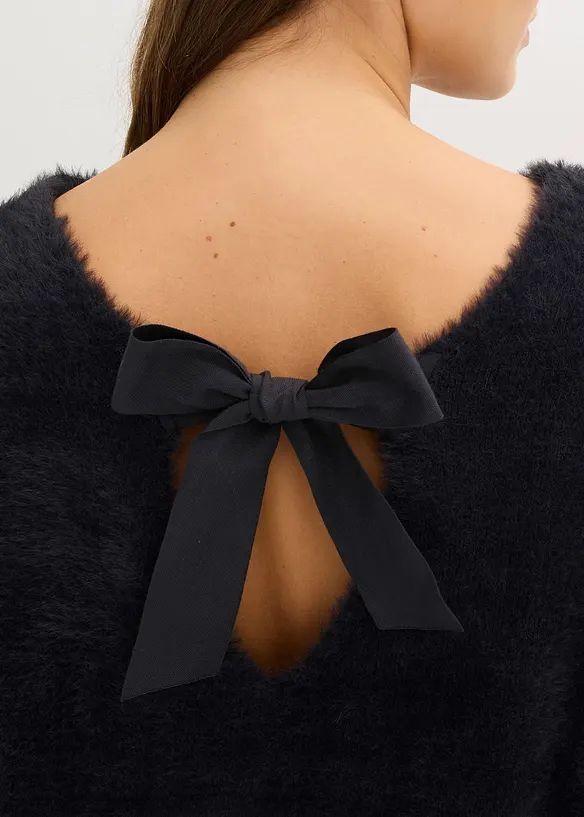 Lang genser i mykt fjærgarn, bonprix