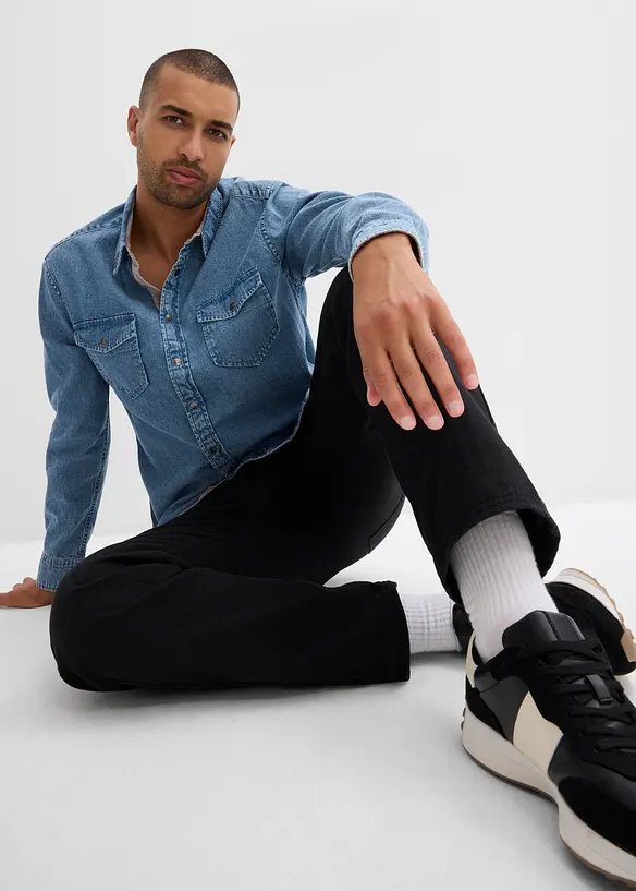 Relaxed Fit-varmende cargobukse med komfortlinning, Straight, bonprix