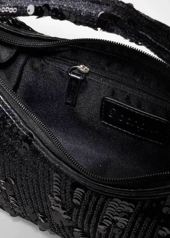 Liten håndveske med paljetter, bonprix