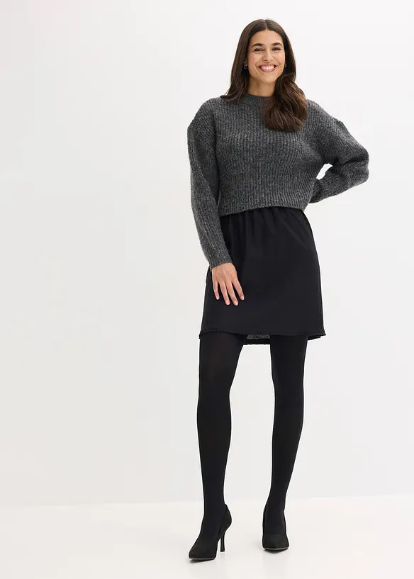 Formende ultra-ugjennomsiktig strømpebukse med Belly-Control og komfortlinning, 80 DEN, bonprix