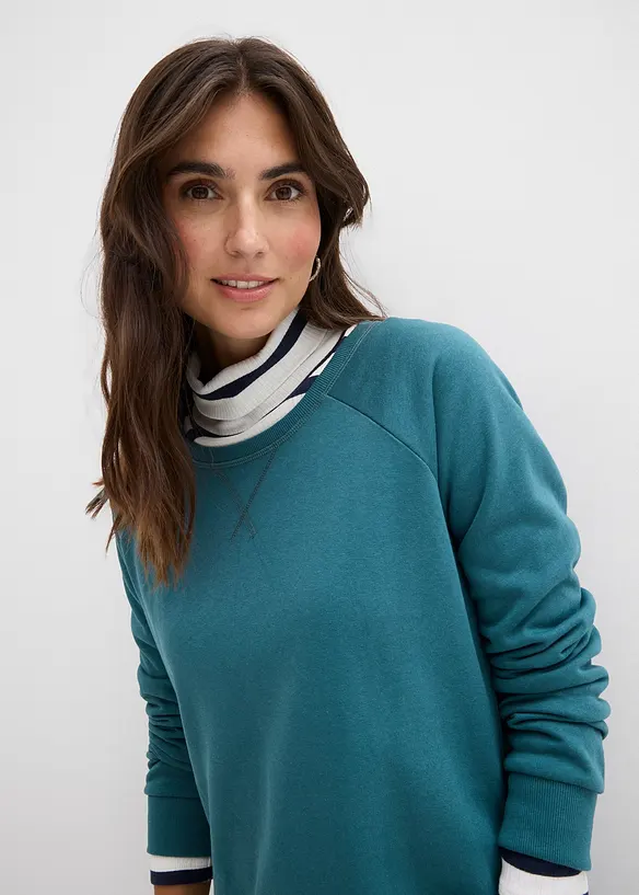 Sweatshirtkjole i myk frottè, bonprix