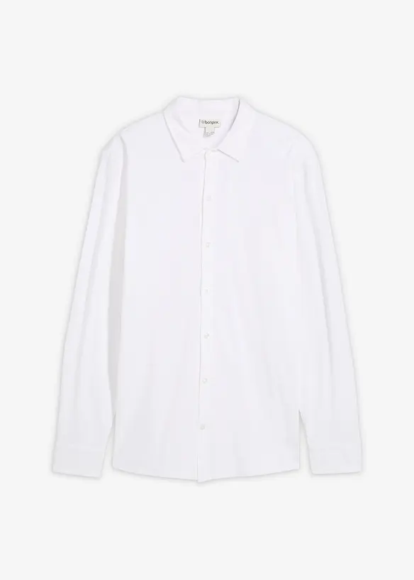 Super stretchskjorte av bomullspiké, Slim Fit, bonprix