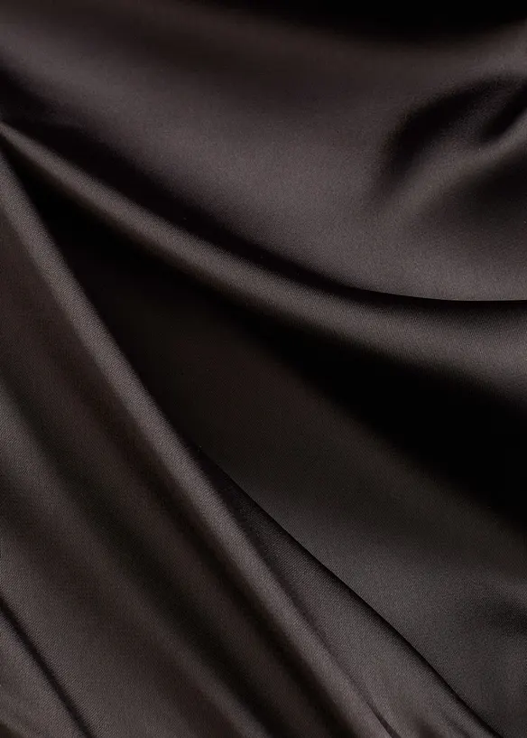 Midikjole av sateng med glans, bonprix