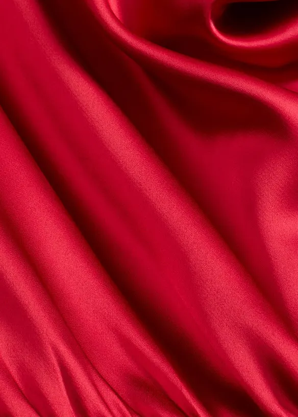 Midikjole av sateng med glans, bonprix