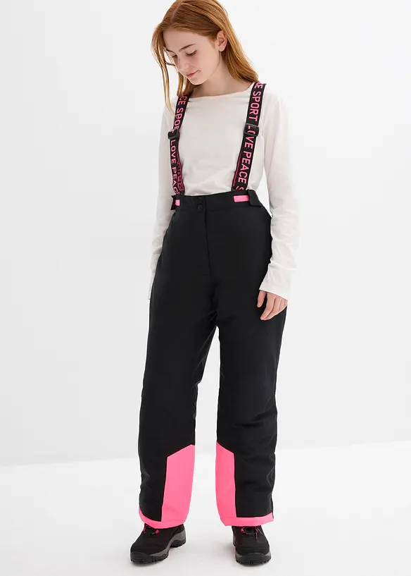 Skibukse med avtagbare seler, vanntett, bonprix